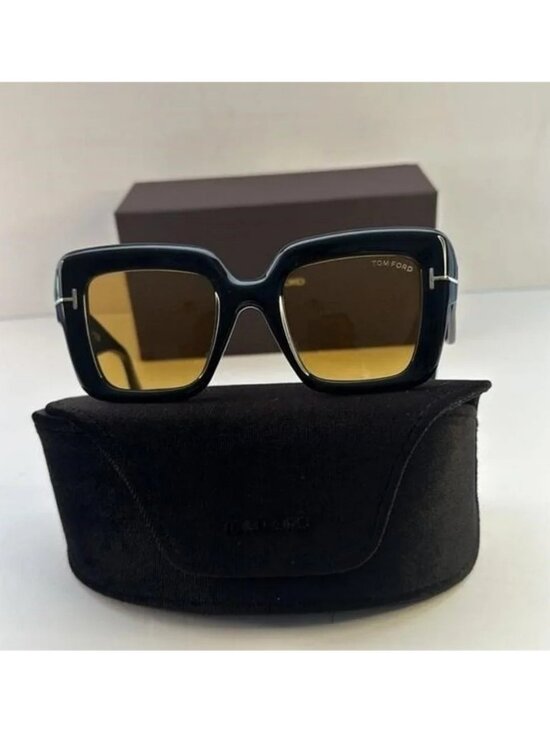 New Authentic Tom Ford Esme FT1157 01E Black Yellow TF1157 main image 4